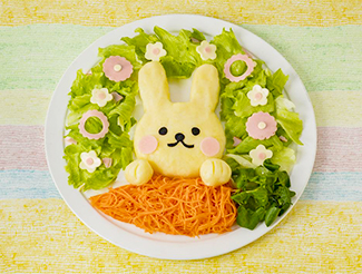 うさぎとキャロットラペのイースターサラダ
