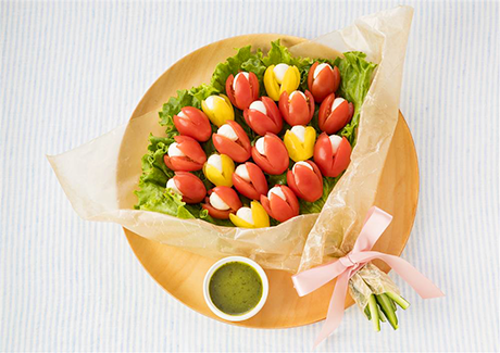 カプレーゼのブーケサラダ