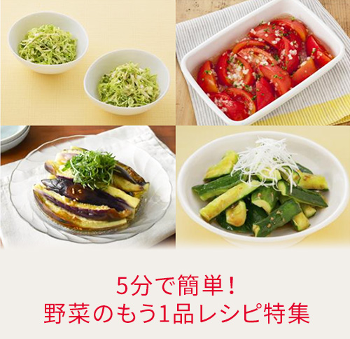 5分で簡単！野菜のもう1品レシピ特集