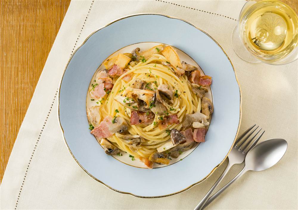 写真：トリュフマヨのきのこパスタ