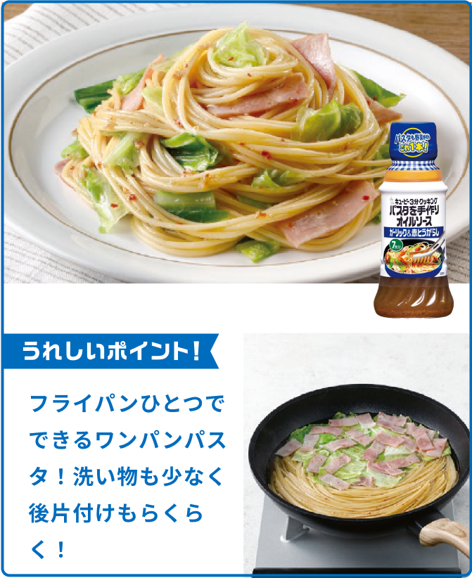 フライパンひとつでできるワンパンパスタ！