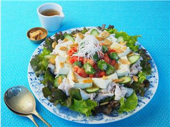 夏野菜と豆腐のチョレギサラダ