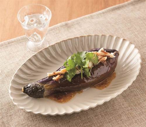 丸ごと茄子の鶏パクチーのせ 焦がしねぎソース 業務用レシピ 業務用商品 キユーピー