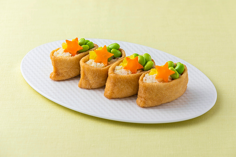 片手で食べられる☆ポテサラ稲荷