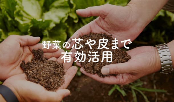 野菜の芯や皮まで有効活用